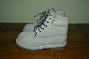 TIMBERLAND TODDLER 6" WATERPROOF FIELD WORK BOOTS NUBUCK LEATHER GRAY SIZE 9