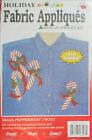 Holiday Fabric Appliques Iron On Kit Peppermint Twist Candy Canes Sewable 