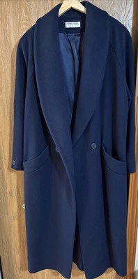 Abrigo Forecaster of Boston EE. UU. Vintage Lana Fina 11/12 Mujer Azul Marino Excelente Foto 1 de 4