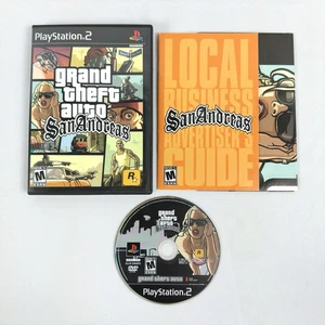 Grand Theft Auto: San Andreas for PlayStation 2 PS2 - CIB + Map  EXCELLENT - Picture 1 of 7