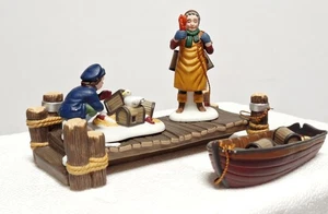 Juego de cuatro tramperos de langosta Department 56 Heritage Collection retirados 2000 - Imagen 1 de 13