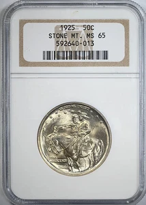 1925 Stone Mountain Classic Commemorative Half Dollar 50C NGC MS65 - Picture 1 of 5