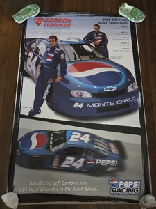 VINTAGE 1999 Jeff Gordon Pepsi Busch series poster 38x25 - Picture 1 of 10