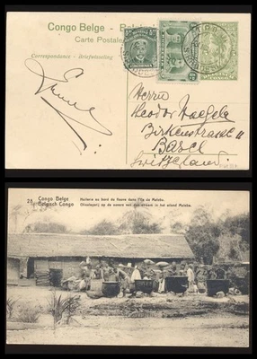RHODESIA 1914 CONGO BELGA P.C. COMBO DOBLE CABEZA Y ALMIRANTE T.P.O. UP CDS RARO Foto 1 de 4