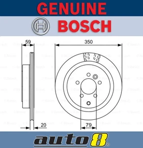 Bosch Rear Brake Rotor fit Land Rover Group Discovery Iv LA 5L AJ133 2009-2014 - Picture 1 of 1