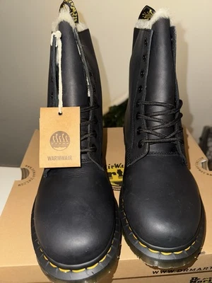 Botas Dr. Doc Martens 1460 para mujer 10 negras forradas de piel Serena bruñida Wyoming Foto 1 de 4