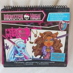 Monster High Make-Up Sketch Portfolio Spiral 79 Stickers, 5 Stencil Sheets - Foto 1 di 7