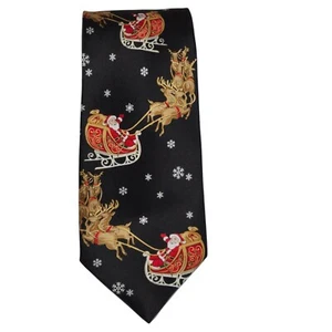 Corbata Hallmark Holiday Traditions para hombre Navidad 57" Papá Noel reno - Imagen 1 de 12