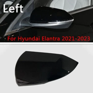 Cubierta de espejo retrovisor puerta trasera negra para Hyundai Elantra 21-23 - Imagen 1 de 3