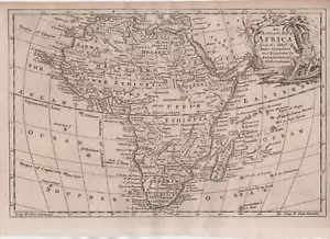 Mapa original del siglo XVIII del continente africano publicado en Londres - Imagen 1 de 3