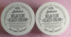 2 x Sol de Janeiro Beija Flor Elasti-Cream .84 oz each travel size NEW - Imagen 1 de 3