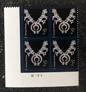 2006USA #3751 2c Navajo Jewelry Necklace -  Plate Block of 4 Mint NH  large date - Picture 1 of 2