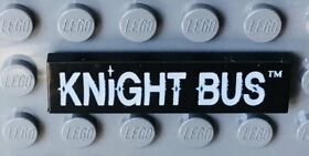 Lego Minifig Black KNIGHT BUS Tile 1x4 - Harry Potter White Letter Pattern 4755