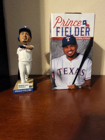 2015 Texas Rangers Prince Fielder Bobblehead White Jersey SGA Cover