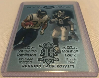 2007 Topps Chrome Football LaDainian Tomlinson Marshall Faulk insert #RBRD-TF - Image 1 of 2