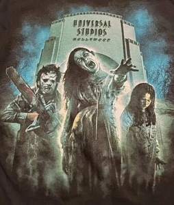Universal Studios Halloween Horror Night LS Blk Tshirt NWT MSRP $40 Fast Ship - Picture 1 of 18