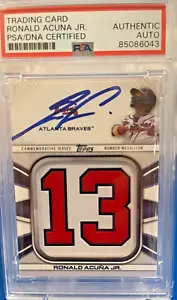 2022 Topps Ronald Acuna Jr Jersey Patch #13 MVP Black Friday for Him Auto NICE - Picture 1 of 7