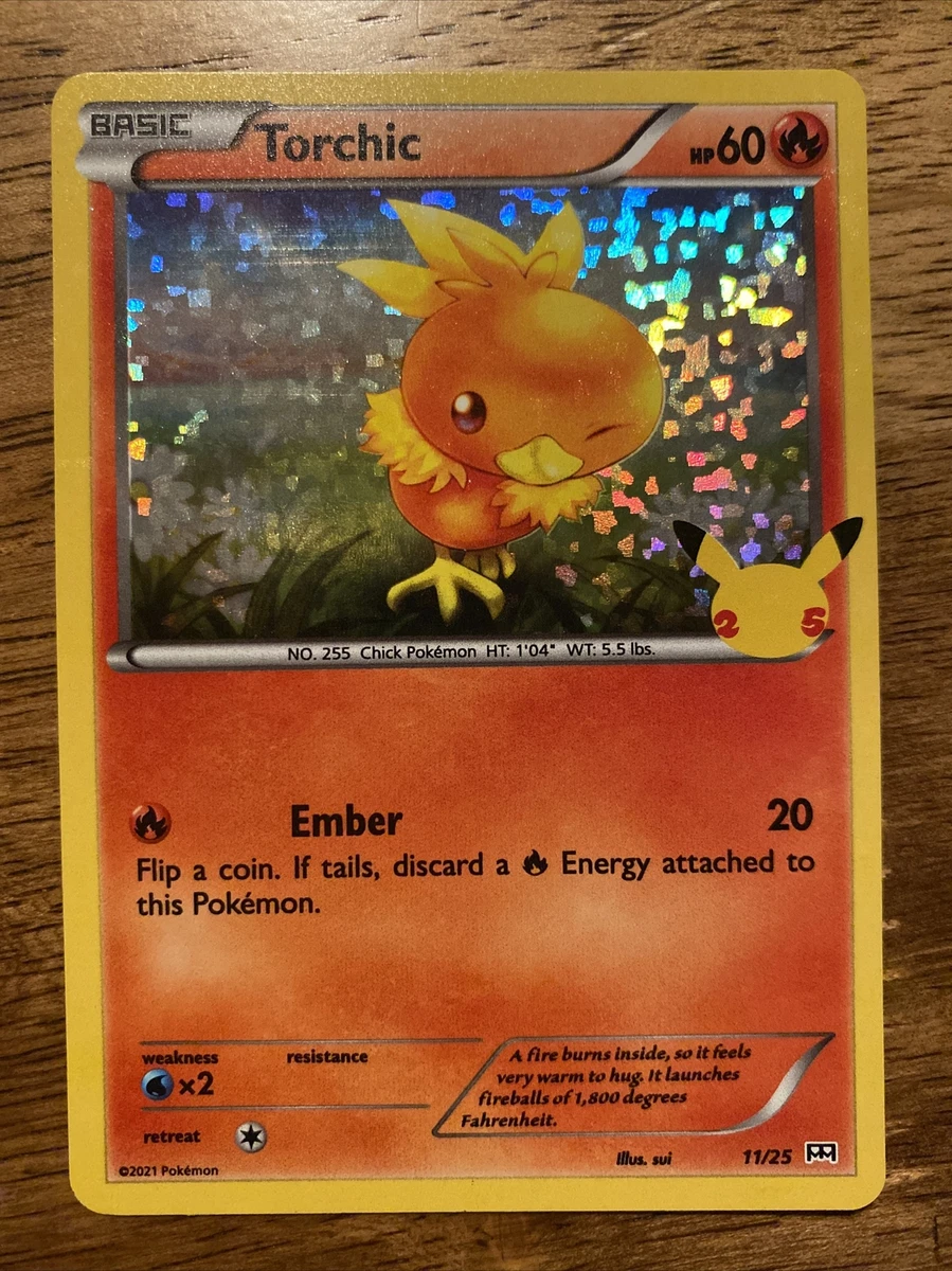 Torchic 11/25 Holo Pokemon Card McDonalds Collection 2021 Promo Torchic 11/25 Holo Pokemon Card McDonalds Collection 2021 Promo