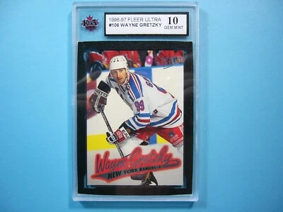 1996/97 FLEER ULTRA NHL HOCKEY CARD #106 WAYNE GRETZKY KSA 10 GEM MINT SHARP+ - Image 1 of 4
