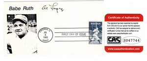 Baseball Al Lopez w/COA Autographed 1983 Babe Ruth FDC #2046 - Picture 1 of 2