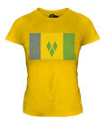 SAINT VINCENTS AND THE GRENADINES SCRIBBLE FLAG LADIES T-SHIRT TEE TOP GIFT