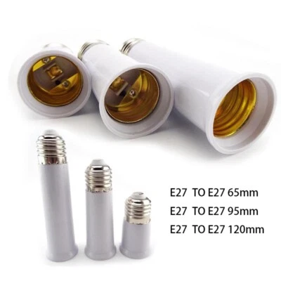 2X E27 to E27  LED Light Extender Adapter CLF Lamp Bulb Socket Holder Converter - Image 1 of 4