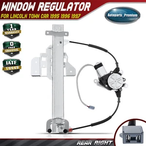 Power Window Regulator with Motor for Lincoln Town Car 1995 1996 1997 Rear Right - Picture 1 of 9