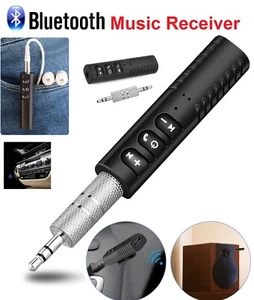 Drahtloser Bluetooth Empfänger 3,5 mm AUX Audio Stereo Musik Heim Auto Adapter Kit - Bild 1 von 17