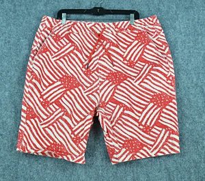 Tommy Hilfiger Denim Shorts Men's 33 Red Hector Drawstring Beach USA Stripes - Picture 1 of 6