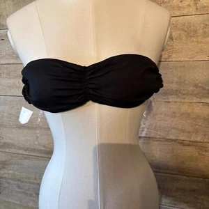 BNWT Zara women’s black strapless bikini top in size medium - Picture 1 of 6