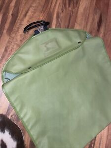 Vtg Samsonite  Saturn II Garment Bag Hanging Suitcase  Green Vinyl