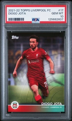 2021-22 Topps Liverpool FC Diogo Jota PSA 10 # 17 - Image 1 of 2