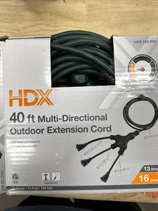 HDX 40 ft. 16/3 Multi-Directional Outdoor Extension Cord, Green EXG-16340M - Picture 1 of 4