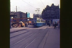 Originaldia Straßenbahn Zürich ,Wagen xxx, am Hbf, 1966 - Picture 1 of 2