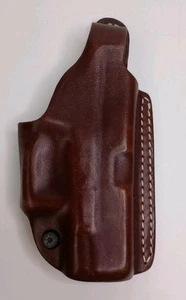 VEGA OWB Leather Holster right hand brown fits GLOCK 26 27 33, Small of the Back - Picture 1 of 8