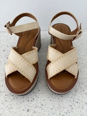 НОВЫЕ в коробке женские сандалии на танкетке с эффектом питона Clergerie Charline белые 10 40,5 - Изображение 1 из 4