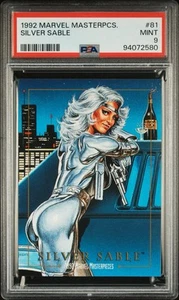 1992 Skybox Marvel Masterpieces #81 Silver Sable PSA 9 - Bild 1 von 3