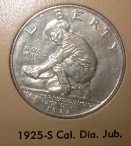 1925 S San Francisco California Diamond Jubilee Commemorative Half Dollar Gem BU - Picture 1 of 2