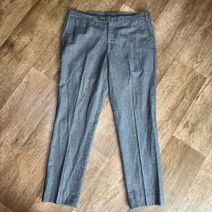 Ermenegildo Zegna Men Cotton And Wool Dress Pants Size 34X30 Gray Comfort Waist - Picture 1 of 13