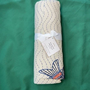 NWT Pottery Barn Kissing Fish Embroidered Table Throw  $90 Retail - Bild 1 von 9