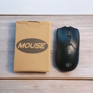 BalanceFit Black Lighted Mouse 2.4hz USB Wireless Rechargable Backlit W Cord - Picture 1 of 4