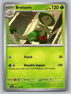 Breloom #007/162 SV05: Temporal Forces Common - Pokemon Cards G34 - Image 1 of 2