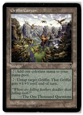 MTG Griffin Canyon - Visions Heavily Played English - Image 1 of 2