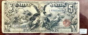 1896 $5 Silver Certificate Educational F - Picture 1 of 2
