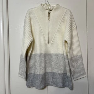 Suéter Pullover Talbots Mujeres Plus Rayas Bloqueadas Media Cremallera Talla 1X Precio de venta sugerido por el fabricante 140 USD NUEVO SIN ETIQUETAS - Imagen 1 de 14