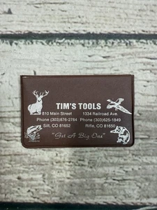 VTG Tim's Tools Get A Big One Silt Rifle Colorado Hunting License Pocket Holder - Picture 1 of 5