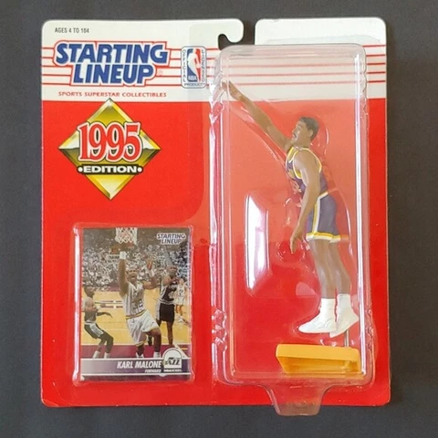 1995 KENNER STARTING LINEUP NBA Utah Jazz Karl Malone Action Figure Cover