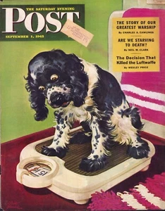 1945 SEPT 1 Butch Weight Watcher SATURDAY EVENING POST COVER ONLY #3 - Foto 1 di 3