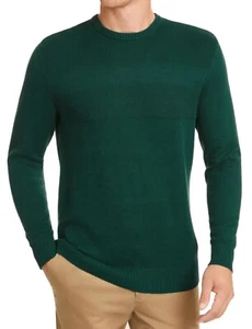Nuevo Suéter Pullover Para Hombres Club Room Cuello Redondo Verde Pino Algodón Texturizado L - Imagen 1 de 1