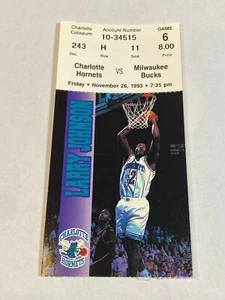 Charlotte Hornets Milwaukee Bucks NBA Ticket Stub 11 11-26-93 Larry Johnson - Picture 1 of 2